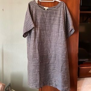 Eileen Fisher linen print dress